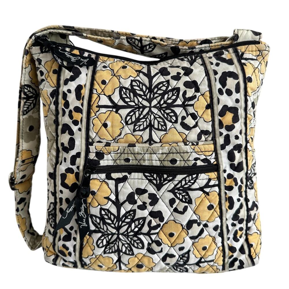 Vera Bradley Go Wild Hipster Large Adj Strap Crossbody Bag Color Fading & Wear